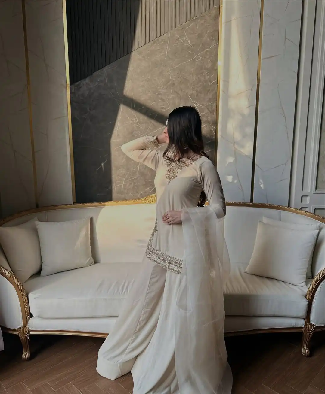 NF 1269 Off White Korean Satin Silk Salwar Suit with Lace Work & Embroidery Work. Exclusive Offer ₹2149. Delivery 4-6 Working Days. Shop now. | Casual Suits, Jump Suits, Creative suits, Designer Suits, Palazzo Suits, Party Wear Suits, Patiala Suits, Salwar suit, Straight Suits