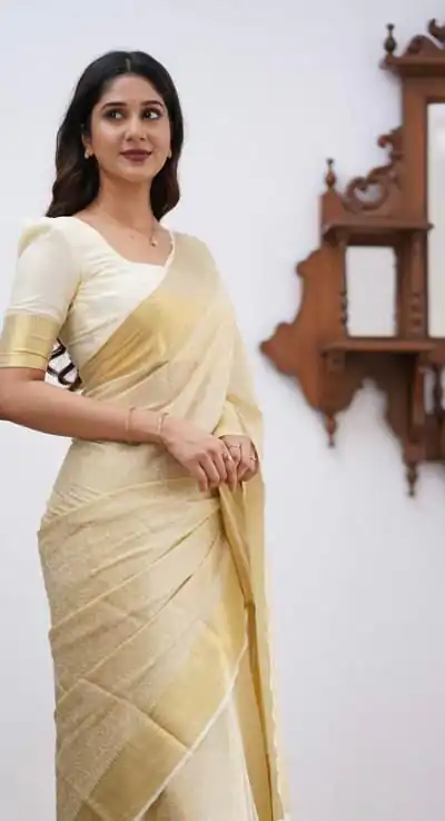 KPR 168 Off White in Soft Lichi Silk Lace Border & Lace Work Saree . Available at ₹1299 only. Delivery 4-6 Working Days. Shop now. | Creative Sarees, Bollywood Sarees, Designer Sarees, Embroidered Sarees, Ethnic Saree, Modern Digital sarees, Party Wear Sarees, Sarees