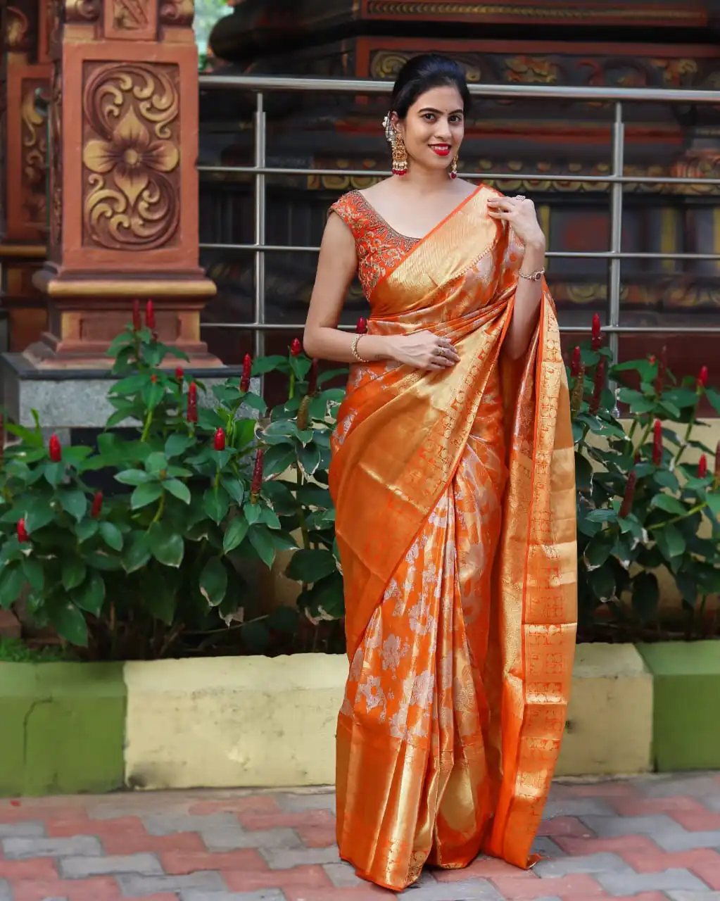 ES 8258 Orange Color Soft Lichi Silk Saree with Lace Border & Lace Work. Best Price ₹1449. Delivery 4-6 Working Days. Shop now. | Creative Sarees, Bollywood Sarees, Designer Sarees, Embroidered Sarees, Ethnic Saree, Modern Digital sarees, Party Wear Sarees, Sarees