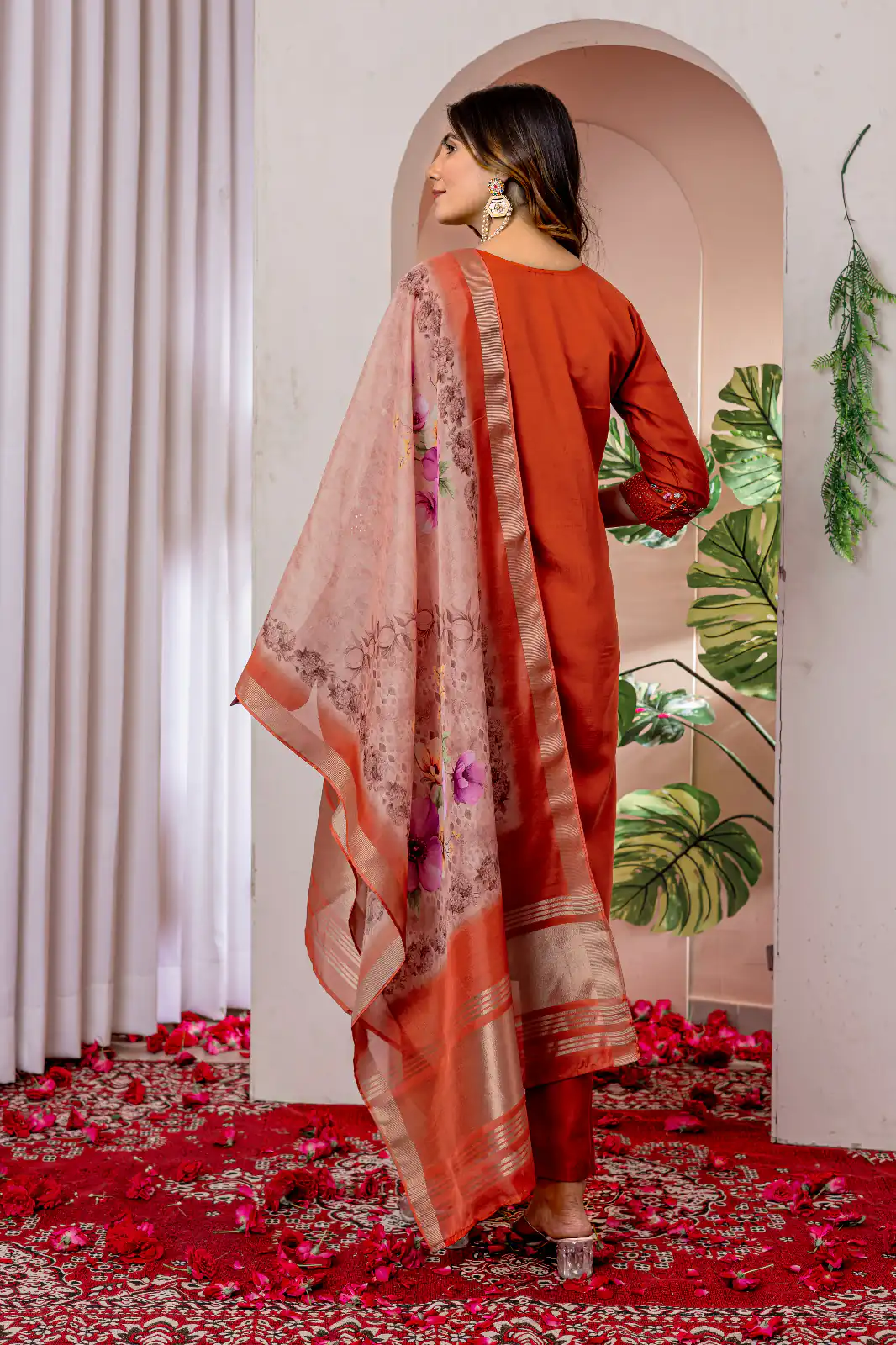 DIVA 111 Orange Viscose Silk Salwar Suit with Thread Embroidery Work. Best Price ₹2049. Delivery 4-6 Working Days. Shop now. | Casual Suits, Jump Suits, Creative suits, Designer Suits, Palazzo Suits, Party Wear Suits, Patiala Suits, Salwar suit, Straight Suits