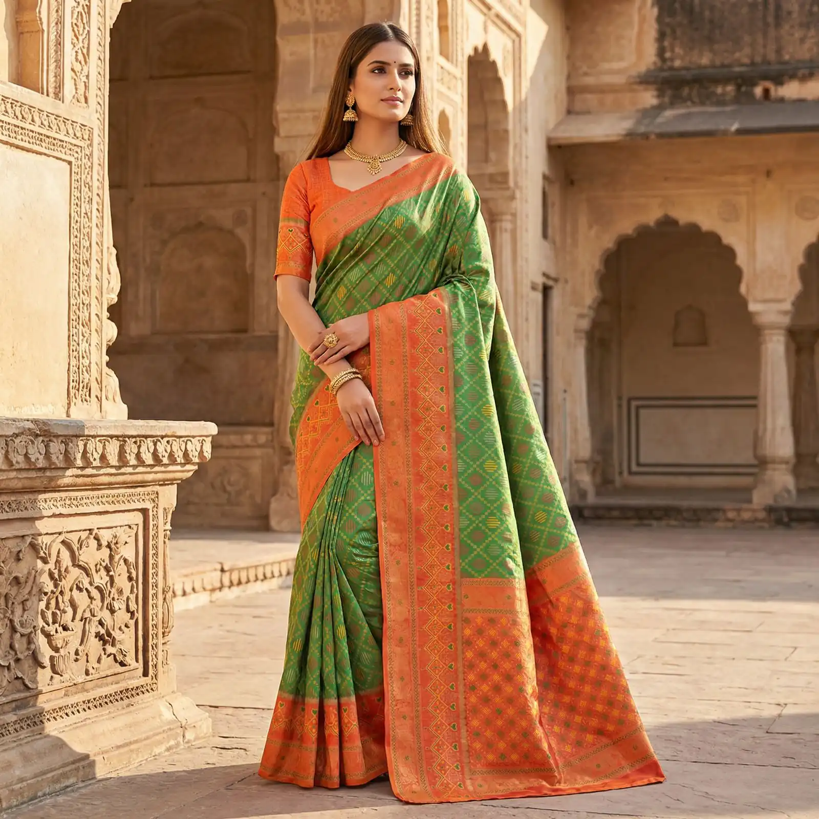 MB 6088 Parrot Green Color Lace Work & Zari Work Sareein Pochampalli Silk. Best Price ₹2049. Delivery 4-6 Working Days. Shop now. | Creative Sarees, Bollywood Sarees, Designer Sarees, Embroidered Sarees, Ethnic Saree, Modern Digital sarees, Party Wear Sarees, Sarees