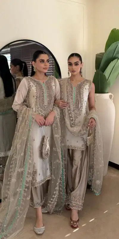 LG 2068 Off White Crape Silk Salwar Suit Perfect for Wedding, Party, Onam, Reception, Housewarming – . Grab it for ₹1999. Delivery 4-6 Working Day | Casual Suits, Jump Suits, Creative suits, Designer Suits, Palazzo Suits, Party Wear Suits, Patiala Suits, Salwar suit, Straight Suits