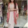 BB 53 Peach Crap Silk Dhoti Suit. Perfect for Wedding, Party, Anniversary, Holi, Temple Visit – Available at ₹2599 only. Delivery 4-6 Working Days. | Casual Suits, Jump Suits, Creative suits, Designer Suits, Palazzo Suits, Party Wear Suits, Patiala Suits, Salwar suit, Straight Suits