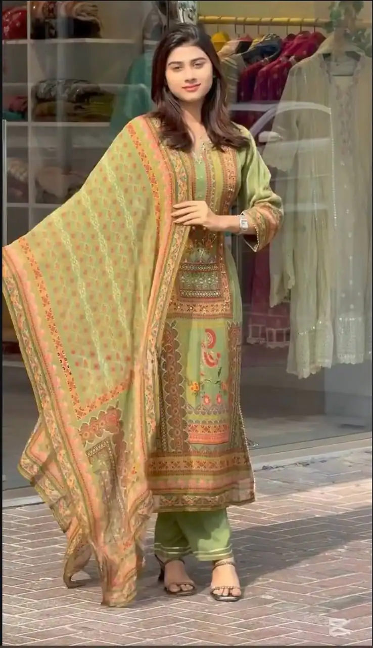 ST 236 Pista Faux Georgette Salwar Suit Perfect for Wedding, Party, Family Gatherings, Sangeet, Housewarming – . Affordable Price ₹1849. Days | Casual Suits, Jump Suits, Creative suits, Designer Suits, Palazzo Suits, Party Wear Suits, Patiala Suits, Salwar suit, Straight Suits