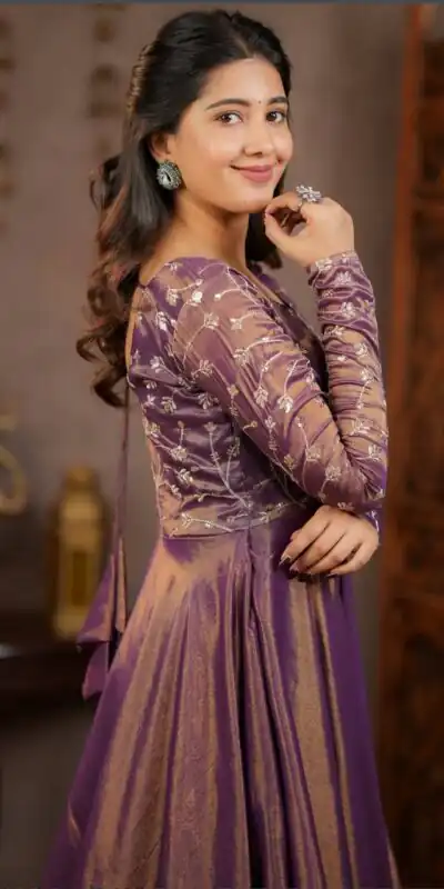 MD 3078 Purple Color Cosmos Silk Anarkali Suit with Embroidery Work. Now at just ₹2399. Delivery 4-6 Working Days. Shop now. | Anarkali Suits, Bollywood Anarkali, Creative-Anarkali, Designer Anarkali, Embroidered Anarkali, Party Wear Anarkali