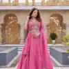 Ram 160 Pink Color Crunchy Lehenga Choli with Embroidery Work. Online Festive Deal ₹3199. Delivery 4-6 Working Days. Shop now. | Bollywood Lehenga, Creative Lehenga, Designer Lehenga, Embroidered Lehenga, Lehenga, Party Wear Lehenga