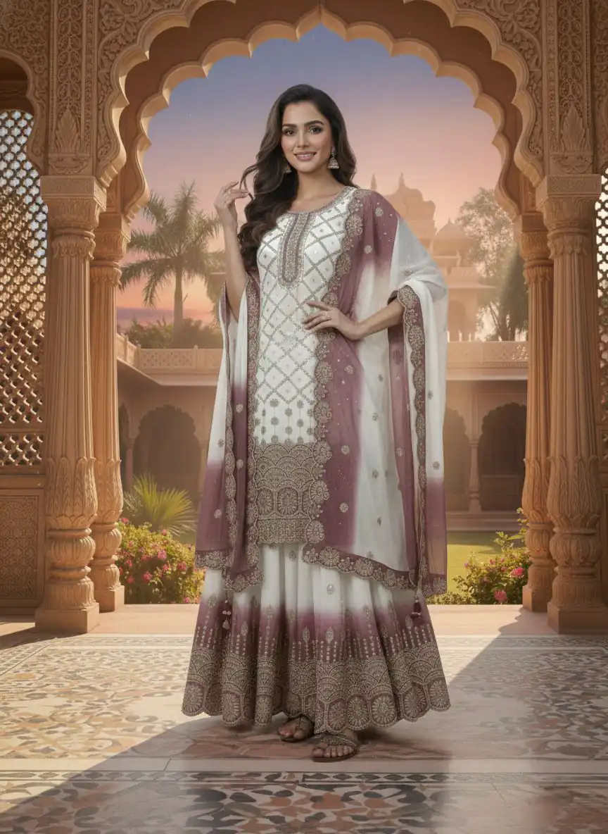 AD 223 Pink Dual Tone Star Georgette Salwar Suit with Embroidery Work. Get it for ₹2399. Delivery 4-6 Working Days. Shop now. | Casual Suits, Jump Suits, Creative suits, Designer Suits, Palazzo Suits, Party Wear Suits, Patiala Suits, Salwar suit, Straight Suits