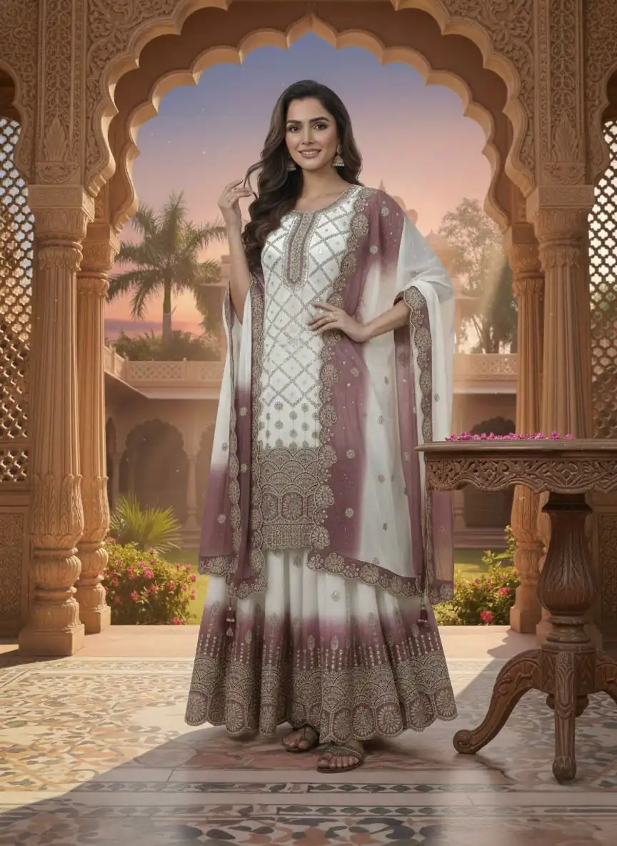 AD 223 Pink Dual Tone Star Georgette Salwar Suit with Embroidery Work. Get it for ₹2399. Delivery 4-6 Working Days. Shop now. | Casual Suits, Jump Suits, Creative suits, Designer Suits, Palazzo Suits, Party Wear Suits, Patiala Suits, Salwar suit, Straight Suits