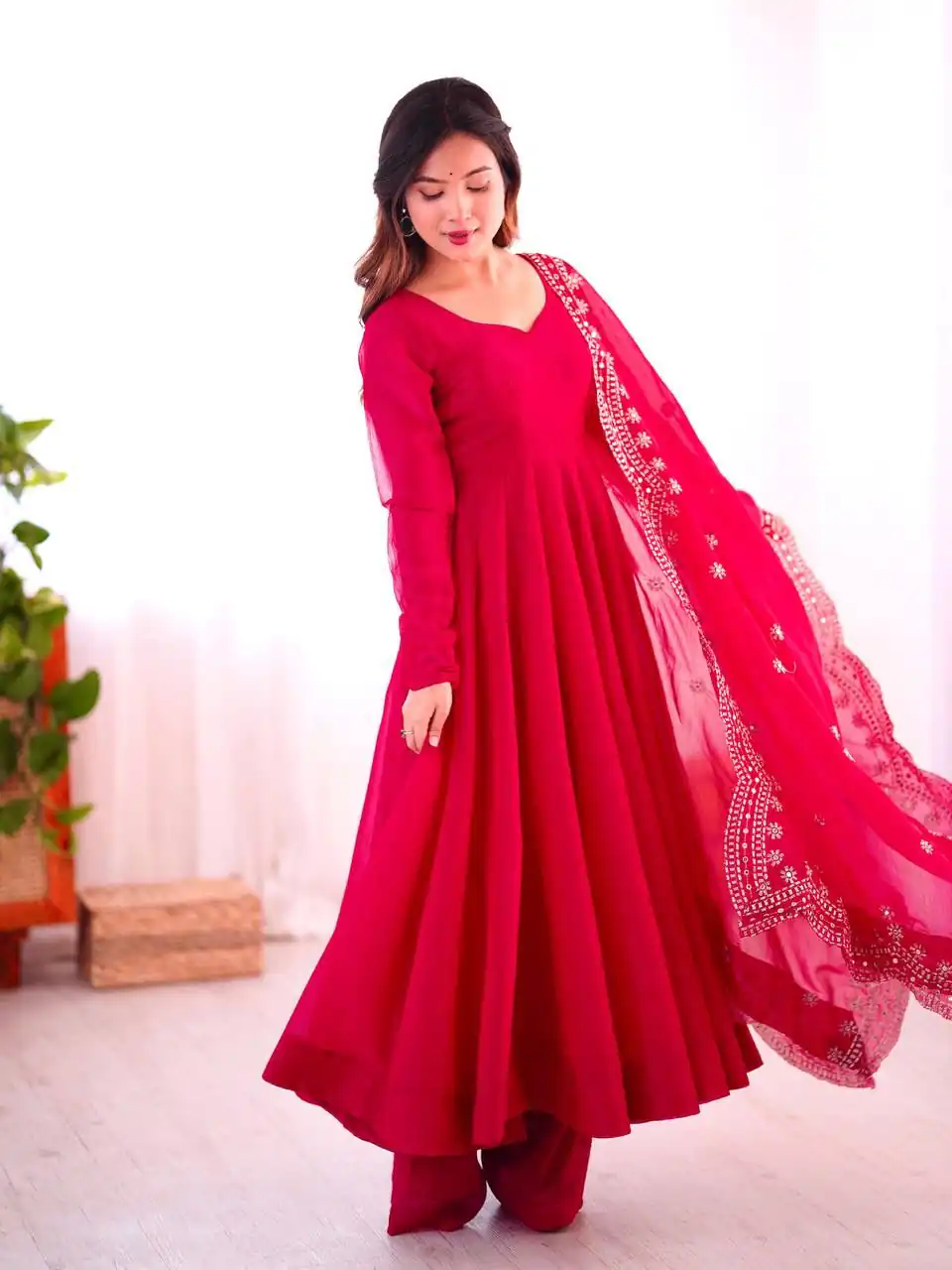 SSR 5006 Pink Fandy Silk Gown Perfect for Wedding, Party, Pongal, Traditional Day, Baby Shower – . Get it for ₹1999. Delivery 4-6 Working Days. Shop | Bollywood Gowns, Creative Gowns, Designer Gowns, Embroidered Gowns, Gowns, Party Wear Gowns