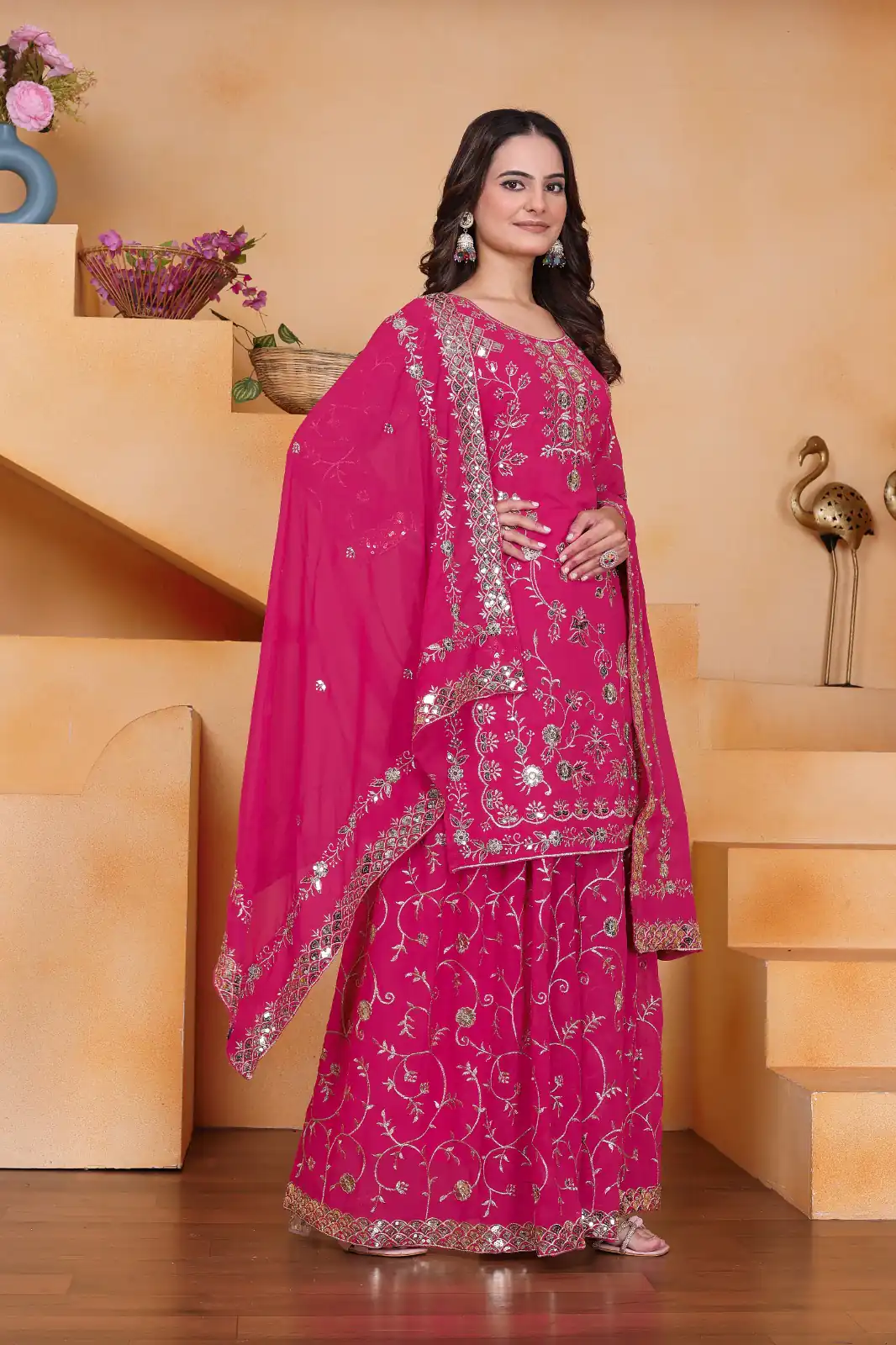 FE 99 Pink Color Fox Georgette Salwar Suit with Embroidery Work. Online Now at just ₹2549. Delivery 4-6 Working Days. Shop now. | Casual Suits, Jump Suits, Creative suits, Designer Suits, Palazzo Suits, Party Wear Suits, Patiala Suits, Salwar suit, Straight Suits