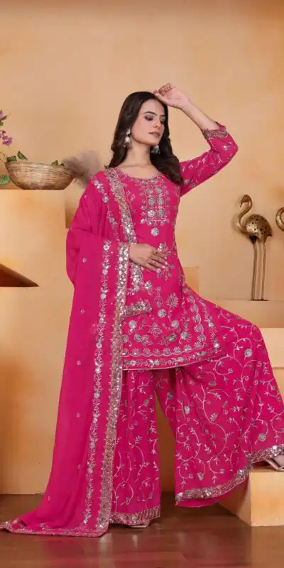 FE 99 Pink Color Fox Georgette Salwar Suit with Embroidery Work. Online Now at just ₹2549. Delivery 4-6 Working Days. Shop now. | Casual Suits, Jump Suits, Creative suits, Designer Suits, Palazzo Suits, Party Wear Suits, Patiala Suits, Salwar suit, Straight Suits