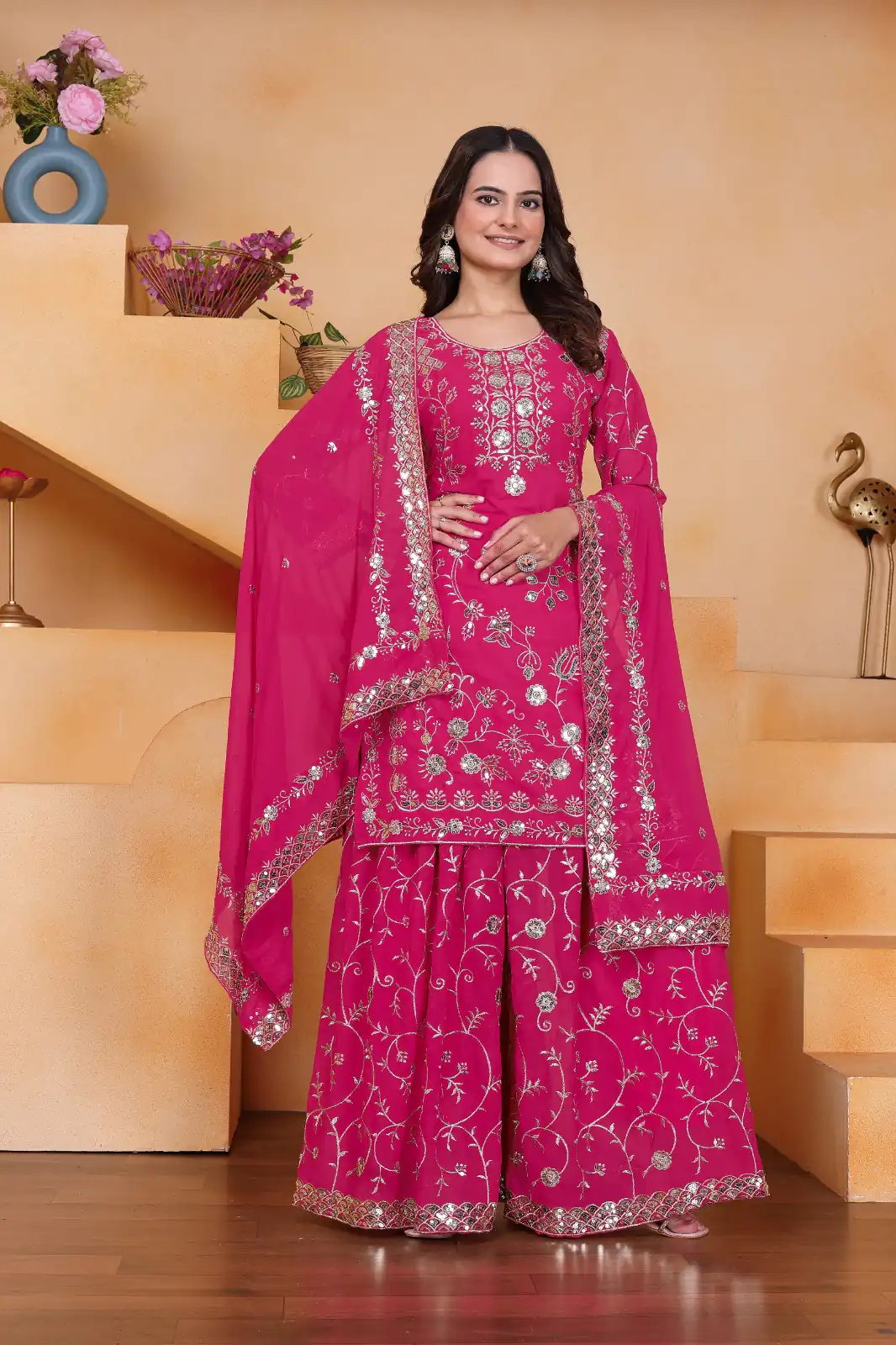 FE 99 Pink Color Fox Georgette Salwar Suit with Embroidery Work. Online Now at just ₹2549. Delivery 4-6 Working Days. Shop now. | Casual Suits, Jump Suits, Creative suits, Designer Suits, Palazzo Suits, Party Wear Suits, Patiala Suits, Salwar suit, Straight Suits