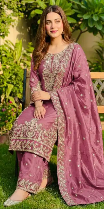 SRK 5316 Pink Organza Silk Salwar Suit Perfect for Wedding, Party, Makar Sankranti, Eid, Durga Puja – . Affordable Price ₹2149. Delivery 4-6 Workin | Casual Suits, Jump Suits, Creative suits, Designer Suits, Palazzo Suits, Party Wear Suits, Patiala Suits, Salwar suit, Straight Suits