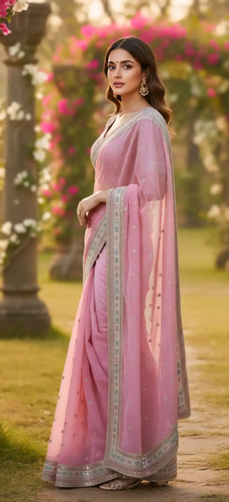 SC 1018 Pink Soft Organza Silk Saree with Lace Work & Embroidery Work. Festive Deal ₹2099. Delivery 4-6 Working Days. Shop now. | Creative Sarees, Bollywood Sarees, Designer Sarees, Embroidered Sarees, Ethnic Saree, Modern Digital sarees, Party Wear Sarees, Sarees