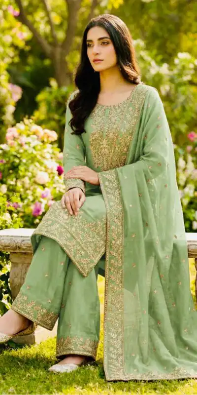 SRK 5316 Pista Organza Silk Salwar Suit Perfect for Wedding, Party, Makar Sankranti, Eid, Durga Puja – . Affordable Price ₹2149. Delivery 4-6 Workin | Casual Suits, Jump Suits, Creative suits, Designer Suits, Palazzo Suits, Party Wear Suits, Patiala Suits, Salwar suit, Straight Suits
