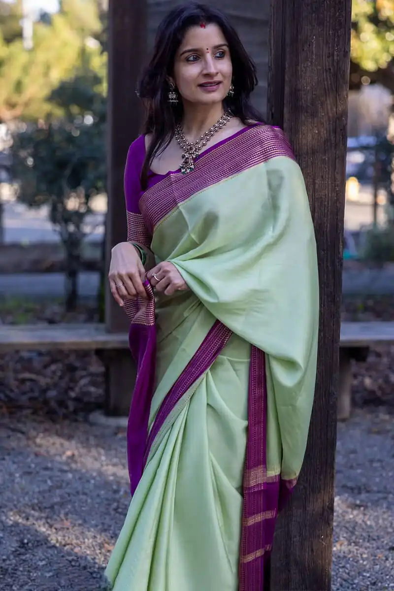 KPR 280 Pista Color Soft Lichi Silk Saree with Lace Border & Lace Work. Best Price ₹1449. Delivery 4-6 Working Days. Shop now. | Creative Sarees, Bollywood Sarees, Designer Sarees, Embroidered Sarees, Ethnic Saree, Modern Digital sarees, Party Wear Sarees, Sarees
