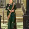 KPR 129 Green Soft Lichi Silk Saree Perfect for Wedding, Party, Reception, Diwali, Ethnic Day – . Affordable Price ₹1349. Delivery 4-6 Working Days. | Creative Sarees, Bollywood Sarees, Designer Sarees, Embroidered Sarees, Ethnic Saree, Modern Digital sarees, Party Wear Sarees, Sarees