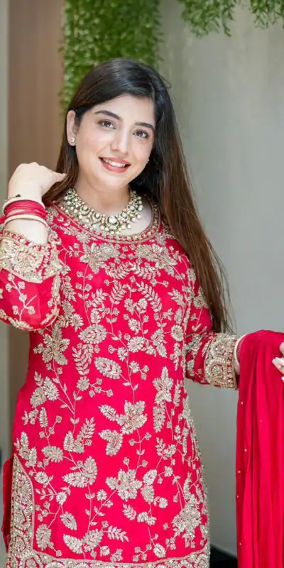 SRK 5302 Red Color Georgette Salwar Suit with Embroidery Work. online Get it for ₹1899. Delivery 4-6 Working Days. Shop now. | Casual Suits, Jump Suits, Creative suits, Designer Suits, Palazzo Suits, Party Wear Suits, Patiala Suits, Salwar suit, Straight Suits