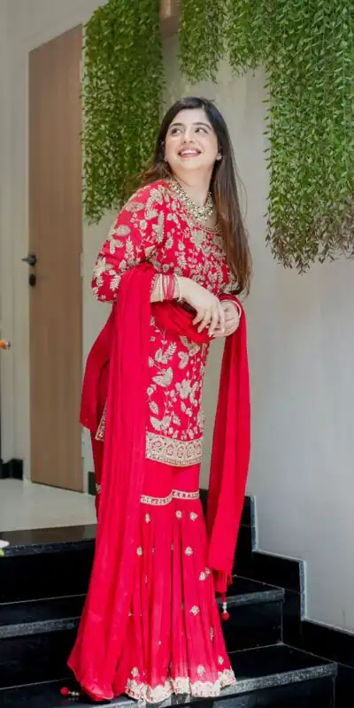 SRK 5302 Red Color Georgette Salwar Suit with Embroidery Work. online Get it for ₹1899. Delivery 4-6 Working Days. Shop now. | Casual Suits, Jump Suits, Creative suits, Designer Suits, Palazzo Suits, Party Wear Suits, Patiala Suits, Salwar suit, Straight Suits