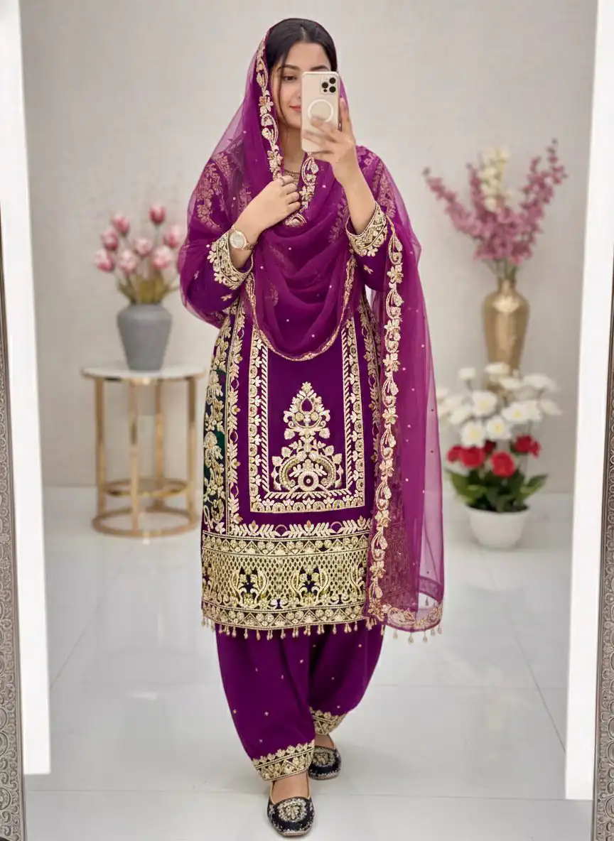 KF 1716 Purple in Color Faux Georgette Embroidery Work Salwar Suit . Exclusive Offer ₹2099. Delivery 4-6 Working Days. Shop now. | Casual Suits, Jump Suits, Tops & Bottoms, Track Suits, Trendy Wear, Creative suits, Designer Suits, Palazzo Suits, Party Wear Suits, Patiala Suits, Salwar suit, Straight Suits