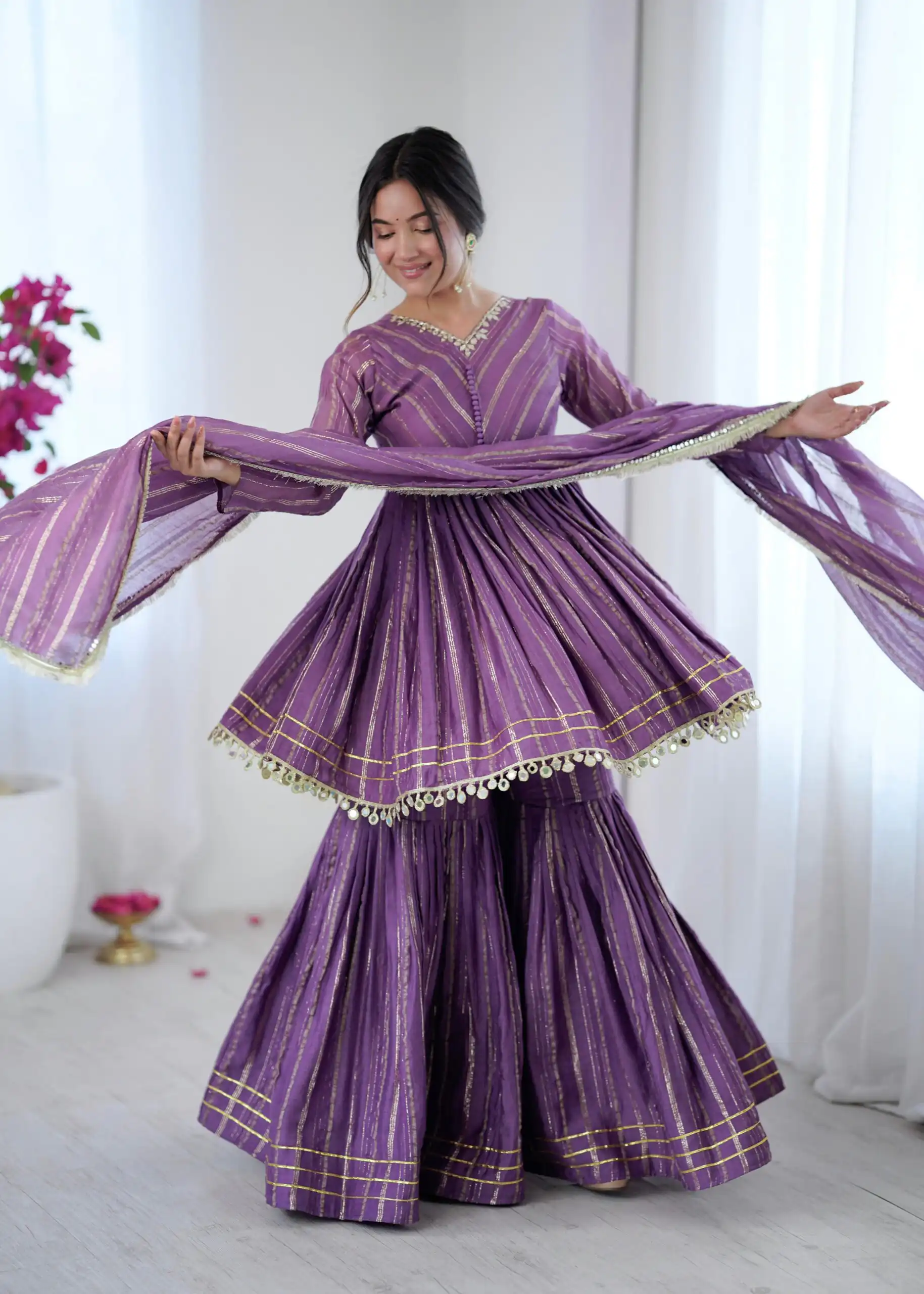 SRK 5300 Purple Mal Chanderi With Lace Work & Mirror Work Salwar Suit . Get it for ₹2099. Delivery 4-6 Working Days. Shop now. | Casual Suits, Jump Suits, Tops & Bottoms, Track Suits, Trendy Wear, Creative suits, Designer Suits, Palazzo Suits, Party Wear Suits, Patiala Suits, Salwar suit, Straight Suits