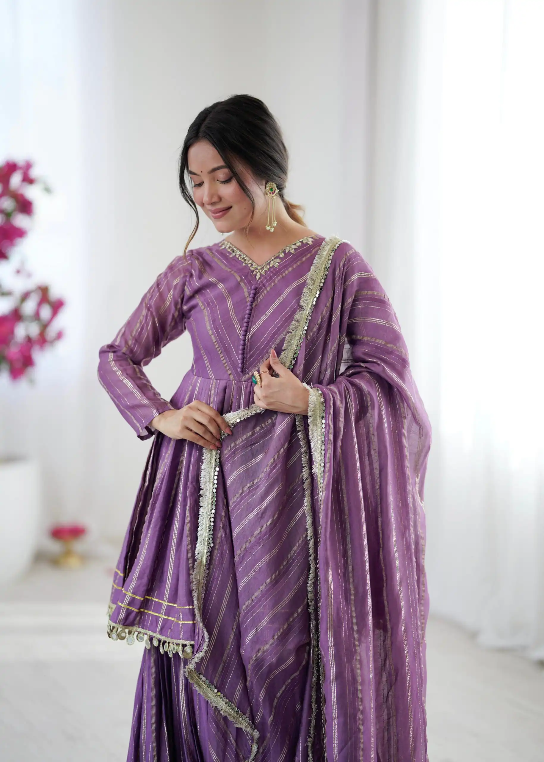 SRK 5300 Purple Mal Chanderi With Lace Work & Mirror Work Salwar Suit . Get it for ₹2099. Delivery 4-6 Working Days. Shop now. | Casual Suits, Jump Suits, Tops & Bottoms, Track Suits, Trendy Wear, Creative suits, Designer Suits, Palazzo Suits, Party Wear Suits, Patiala Suits, Salwar suit, Straight Suits