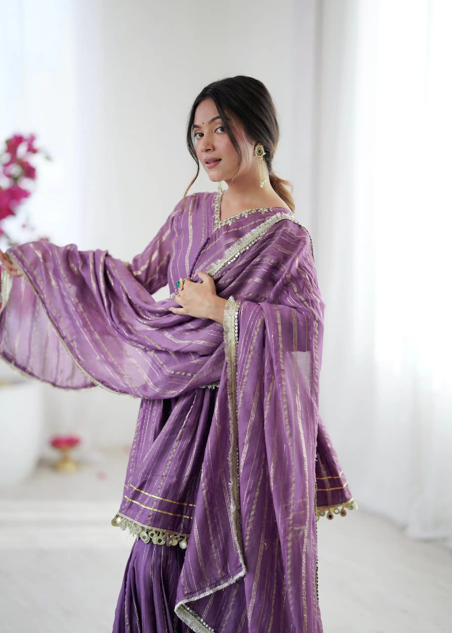 SRK 5300 Purple Mal Chanderi With Lace Work & Mirror Work Salwar Suit . Get it for ₹2099. Delivery 4-6 Working Days. Shop now. | Casual Suits, Jump Suits, Tops & Bottoms, Track Suits, Trendy Wear, Creative suits, Designer Suits, Palazzo Suits, Party Wear Suits, Patiala Suits, Salwar suit, Straight Suits