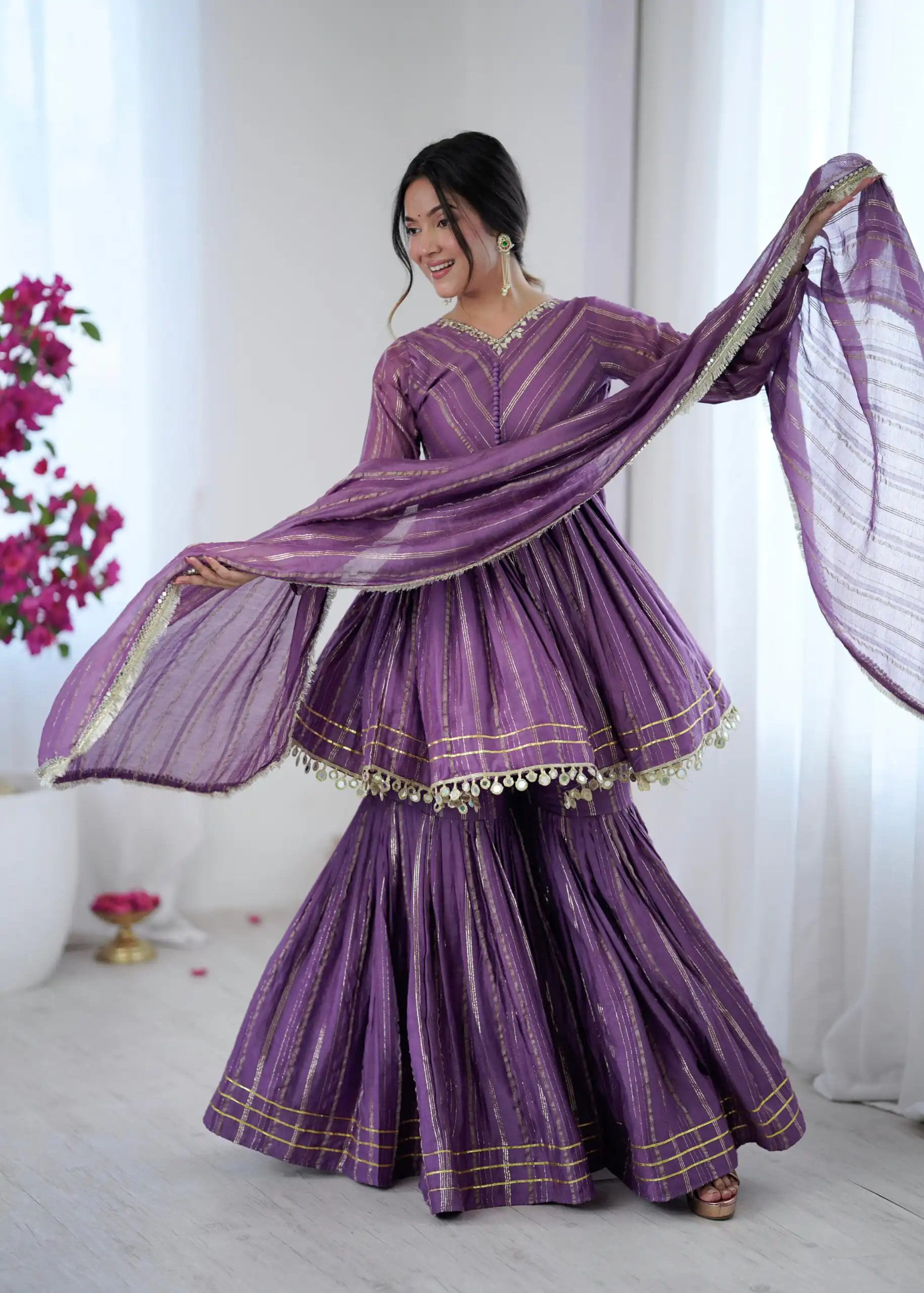 SRK 5300 Purple Mal Chanderi With Lace Work & Mirror Work Salwar Suit . Get it for ₹2099. Delivery 4-6 Working Days. Shop now. | Casual Suits, Jump Suits, Tops & Bottoms, Track Suits, Trendy Wear, Creative suits, Designer Suits, Palazzo Suits, Party Wear Suits, Patiala Suits, Salwar suit, Straight Suits
