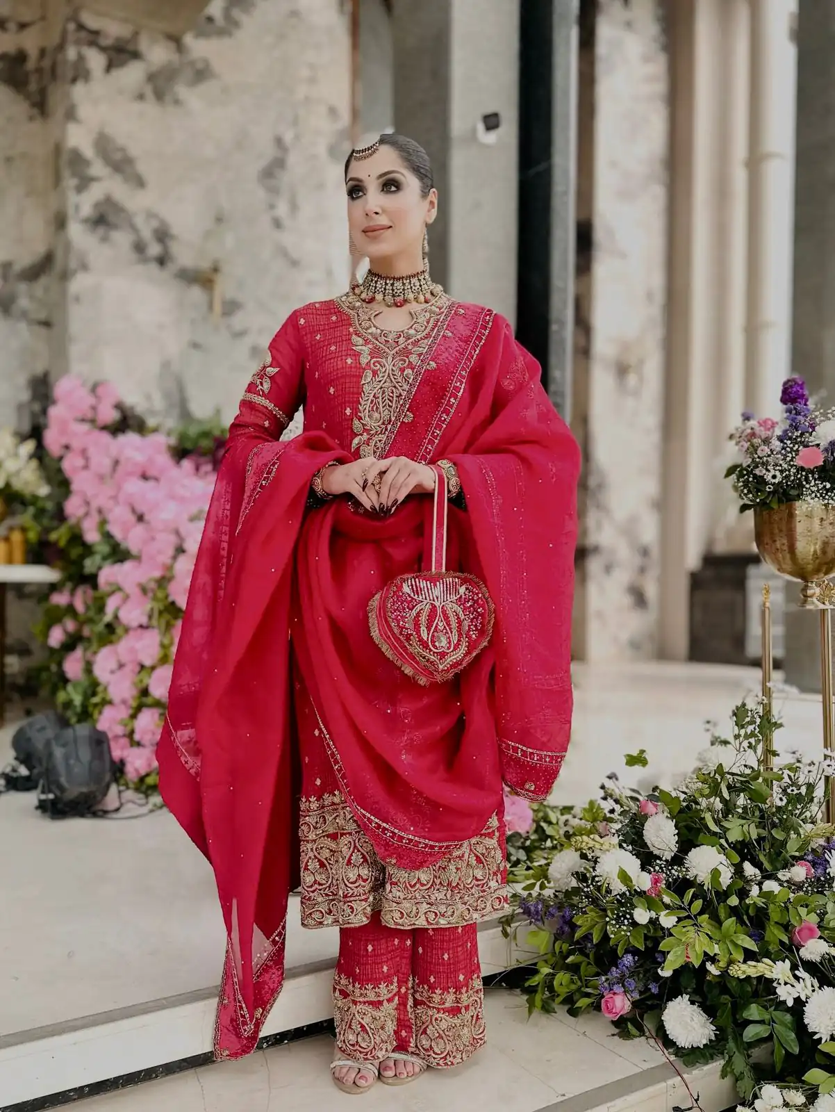 SRK 5327 Red Crunchy Silk Salwar Suit with Embroidery Work & Lace Work. Introductory Price ₹2399. Delivery 4-6 Working Days. Shop now. | Casual Suits, Jump Suits, Creative suits, Designer Suits, Palazzo Suits, Party Wear Suits, Patiala Suits, Salwar suit, Straight Suits
