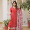 KA 1078 Red Faux Georgette Gown Perfect for Wedding, Party, Makar Sankranti, Karwa Chauth, Ethnic Day – . Now at just ₹3349. Delivery 4-6 Working D | Bollywood Gowns, Creative Gowns, Designer Gowns, Embroidered Gowns, Gowns, Party Wear Gowns
