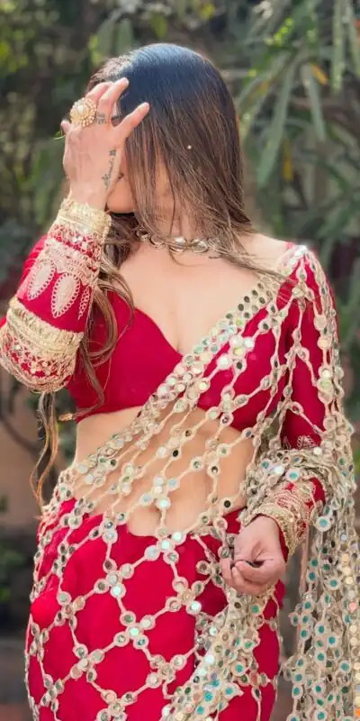 SRK 5322 Red Fendy Silk Saree with Lace Work & Mirror Work. Wedding, Party, Festive, Events, Festive Deal ₹2499. Delivery 4-6 Working Days. Shop now. | Bollywood Sarees, Creative Sarees, Designer Sarees, Embroidered Sarees, Ethnic Saree, Modern Digital sarees, Party Wear Sarees, Sarees