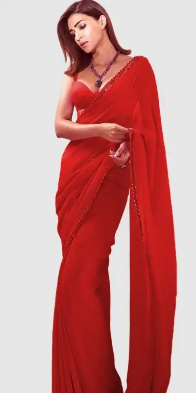 JR 617 Red Color Georgette Embroidery Deual Sequence Saree Casual, Wedding, Festive, Events Expected Delivery  4-6 Working Days @1649/- | Creative Sarees, Bollywood Sarees, Designer Sarees, Embroidered Sarees, Ethnic Saree, Modern Digital sarees, Party Wear Sarees, Sarees