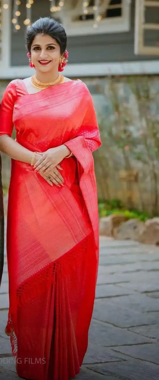 KP 4063 Red Soft Lichi Silk Saree with Lace Work & Lace Border. Affordable Price ₹1349. Delivery 4-6 Working Days. Shop now. | Creative Sarees, Bollywood Sarees, Designer Sarees, Embroidered Sarees, Ethnic Saree, Modern Digital sarees, Party Wear Sarees, Sarees