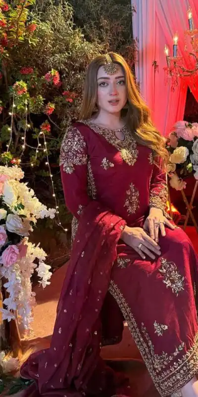 ST 192 Red Vichitra Silk Salwar Suit with Embroidery Work. Wedding, Party, Festive, Events, Grab it for ₹2049. Delivery 4-6 Working Days. Shop now. | Casual Suits, Jump Suits, Creative suits, Designer Suits, Palazzo Suits, Party Wear Suits, Patiala Suits, Salwar suit, Straight Suits
