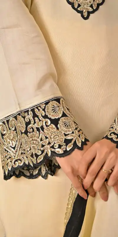 MD 3079 Cream Color Roman Silk Salwar Suit with Embroidery Work. Available at ₹2499 only. Delivery 4-6 Working Days. Shop now. | Casual Suits, Jump Suits, Creative suits, Designer Suits, Palazzo Suits, Party Wear Suits, Patiala Suits, Salwar suit, Straight Suits