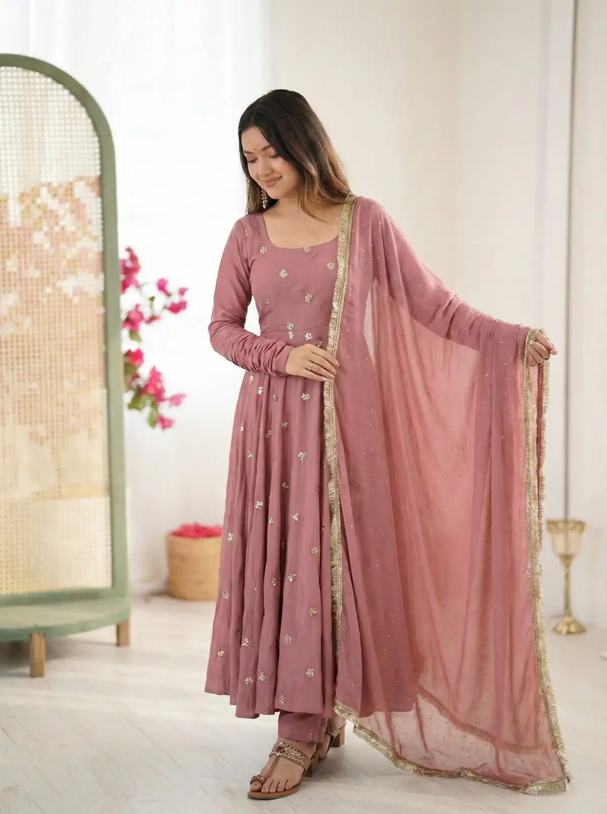 SRK 5330 Peach Color Roman Silk Salwar Suit with Embroidery Work. Available at ₹2099 only. Delivery 4-6 Working Days. Shop now. | Casual Suits, Jump Suits, Creative suits, Designer Suits, Palazzo Suits, Party Wear Suits, Patiala Suits, Salwar suit, Straight Suits