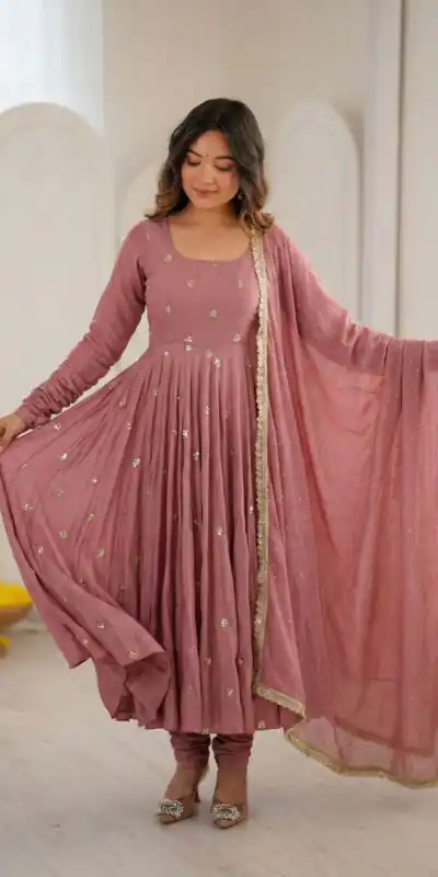 SRK 5330 Peach Color Roman Silk Salwar Suit with Embroidery Work. Available at ₹2099 only. Delivery 4-6 Working Days. Shop now. | Casual Suits, Jump Suits, Creative suits, Designer Suits, Palazzo Suits, Party Wear Suits, Patiala Suits, Salwar suit, Straight Suits