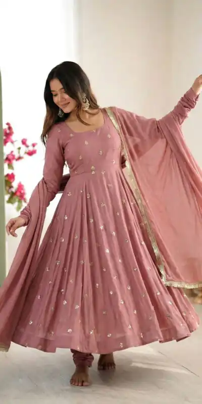 SRK 5330 Peach Color Roman Silk Salwar Suit with Embroidery Work. Available at ₹2099 only. Delivery 4-6 Working Days. Shop now. | Casual Suits, Jump Suits, Creative suits, Designer Suits, Palazzo Suits, Party Wear Suits, Patiala Suits, Salwar suit, Straight Suits