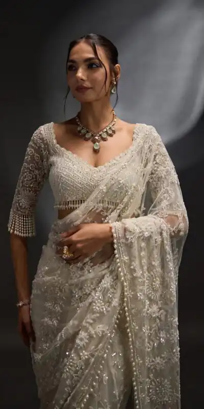 DF 3470 Silver Mono Net Saree Silver with Embroidery Work & Sequins Work. Festive Deal ₹1799. Delivery 4-6 Working Days. Shop now. | Creative Sarees, Bollywood Sarees, Designer Sarees, Embroidered Sarees, Ethnic Saree, Modern Digital sarees, Party Wear Sarees, Sarees