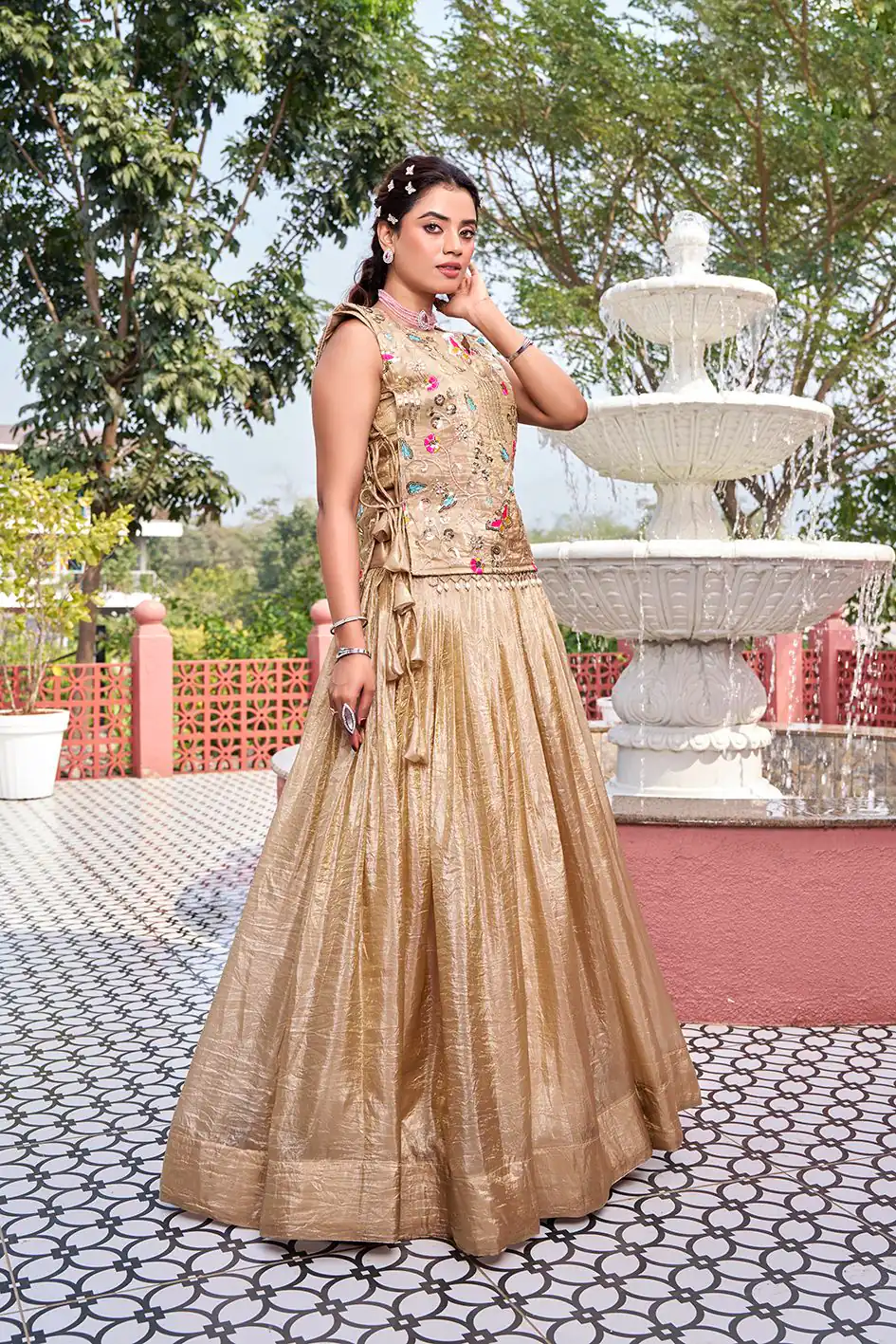 Ram 166 Chiku Gold Crush Lehenga Choli Perfect for Wedding, Party, Ethnic Day, Karwa Chauth, Sangeet – . Special Price ₹2549. Delivery 4-6 Working Days. | Bollywood Lehenga, Creative Lehenga, Designer Lehenga, Embroidered Lehenga, Lehenga, Party Wear Lehenga