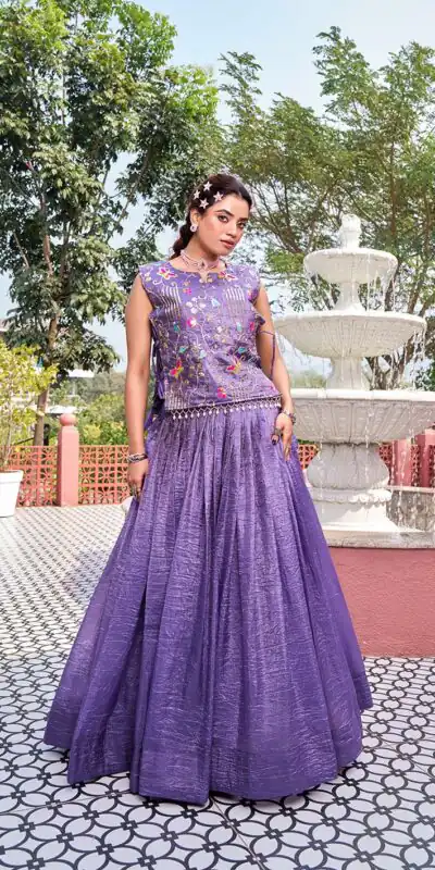 Ram 166 Lavender Gold Crush Lehenga Choli Perfect for Wedding, Party, Ethnic Day, Karwa Chauth, Sangeet – . Special Price ₹2549. Delivery 4-6 Working Days. | Bollywood Lehenga, Creative Lehenga, Designer Lehenga, Embroidered Lehenga, Lehenga, Party Wear Lehenga
