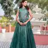 Ram 166 Teal Green Gold Crush Lehenga Choli Perfect for Wedding, Party, Ethnic Day, Karwa Chauth, Sangeet Special Price ₹2549. Delivery 4-6 Working Days. | Bollywood Lehenga, Creative Lehenga, Designer Lehenga, Embroidered Lehenga, Lehenga, Party Wear Lehenga