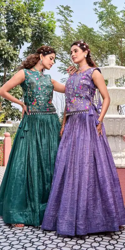 Ram 166 Teal Green Gold Crush Lehenga Choli Perfect for Wedding, Party, Ethnic Day, Karwa Chauth, Sangeet Special Price ₹2549. Delivery 4-6 Working Days. | Bollywood Lehenga, Creative Lehenga, Designer Lehenga, Embroidered Lehenga, Lehenga, Party Wear Lehenga
