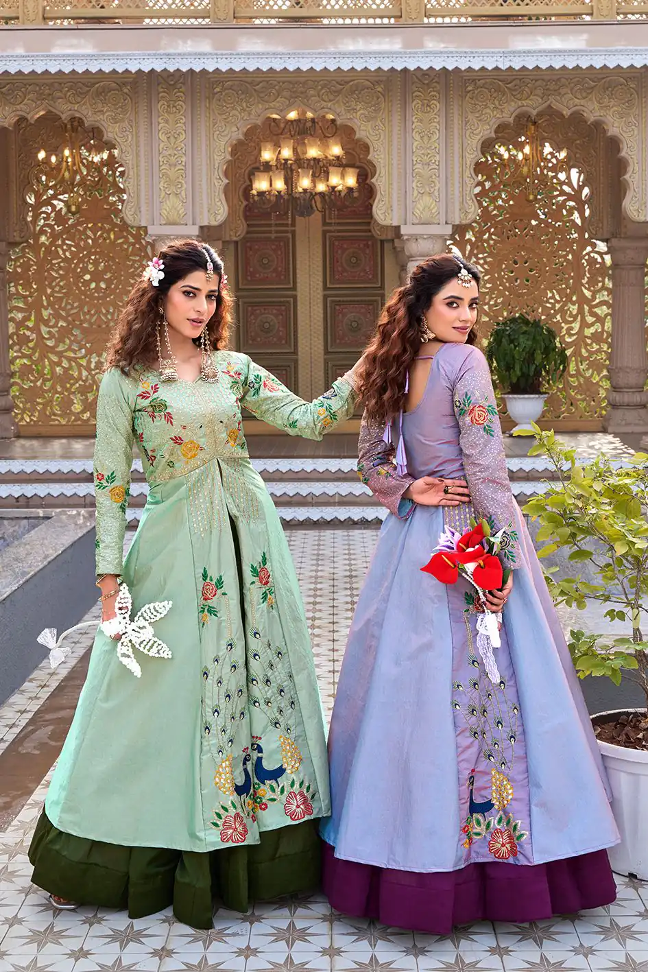 Ram 164 Lavender Color Satin Silk Lehenga Choli with Embroidery Work. Best Price ₹2649. Delivery 4-6 Working Days. Shop now. | Bollywood Lehenga, Creative Lehenga, Designer Lehenga, Embroidered Lehenga, Lehenga, Party Wear Lehenga