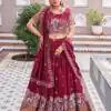 Special Maroon Vichitra Silk Thread Work Lehenga Choli