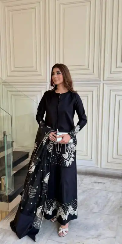 AD 202 Black in Color Natural Crepe Embroidery Work Salwar Suit . Affordable Price ₹1849. Delivery 4-6 Working Days. Shop now. | Casual Suits, Jump Suits, Creative suits, Designer Suits, Palazzo Suits, Party Wear Suits, Patiala Suits, Salwar suit, Straight Suits