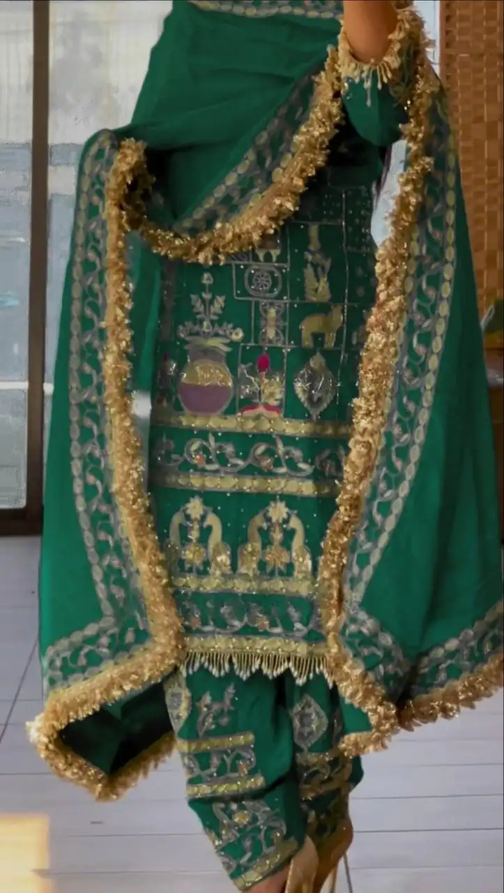 NF 1247 Green in Color Natural Crepe Embroidery Work Salwar Suit . Affordable Price ₹2599. Delivery 4-6 Working Days. Shop now. | Casual Suits, Jump Suits, Creative suits, Designer Suits, Palazzo Suits, Party Wear Suits, Patiala Suits, Salwar suit, Straight Suits