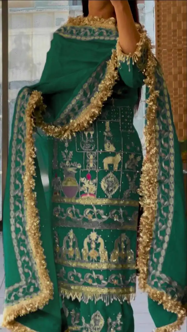 NF 1247 Green in Color Natural Crepe Embroidery Work Salwar Suit . Affordable Price ₹2599. Delivery 4-6 Working Days. Shop now. | Casual Suits, Jump Suits, Creative suits, Designer Suits, Palazzo Suits, Party Wear Suits, Patiala Suits, Salwar suit, Straight Suits