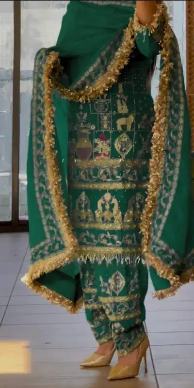 NF 1247 Green in Color Natural Crepe Embroidery Work Salwar Suit . Affordable Price ₹2599. Delivery 4-6 Working Days. Shop now. | Casual Suits, Jump Suits, Creative suits, Designer Suits, Palazzo Suits, Party Wear Suits, Patiala Suits, Salwar suit, Straight Suits