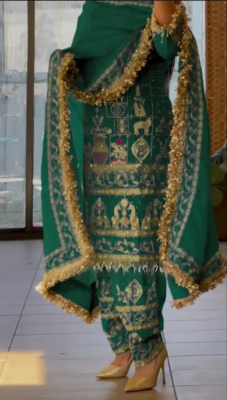 NF 1247 Green in Color Natural Crepe Embroidery Work Salwar Suit . Affordable Price ₹2599. Delivery 4-6 Working Days. Shop now. | Casual Suits, Jump Suits, Creative suits, Designer Suits, Palazzo Suits, Party Wear Suits, Patiala Suits, Salwar suit, Straight Suits